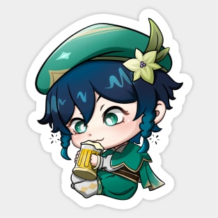 anemo archon chibi venti Sticker